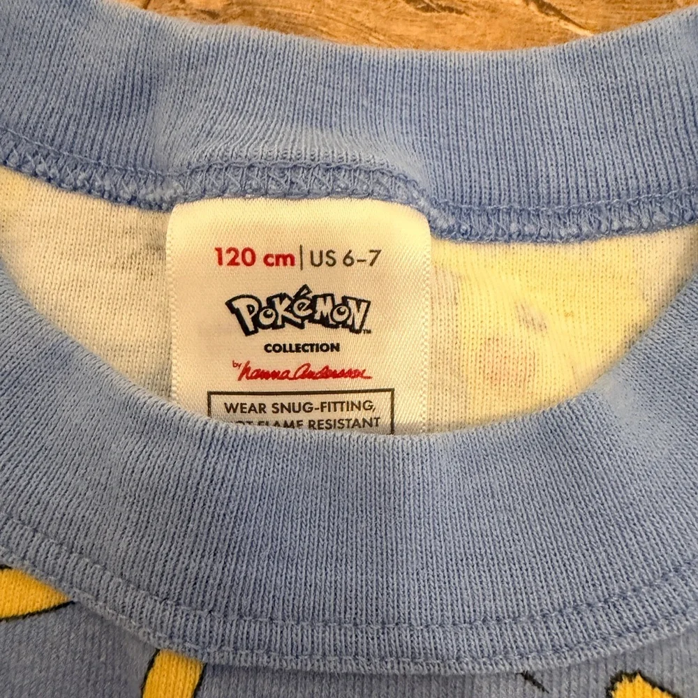 Pikachu Blue Kids Pajama Set - Short Sleeve Top & Shorts